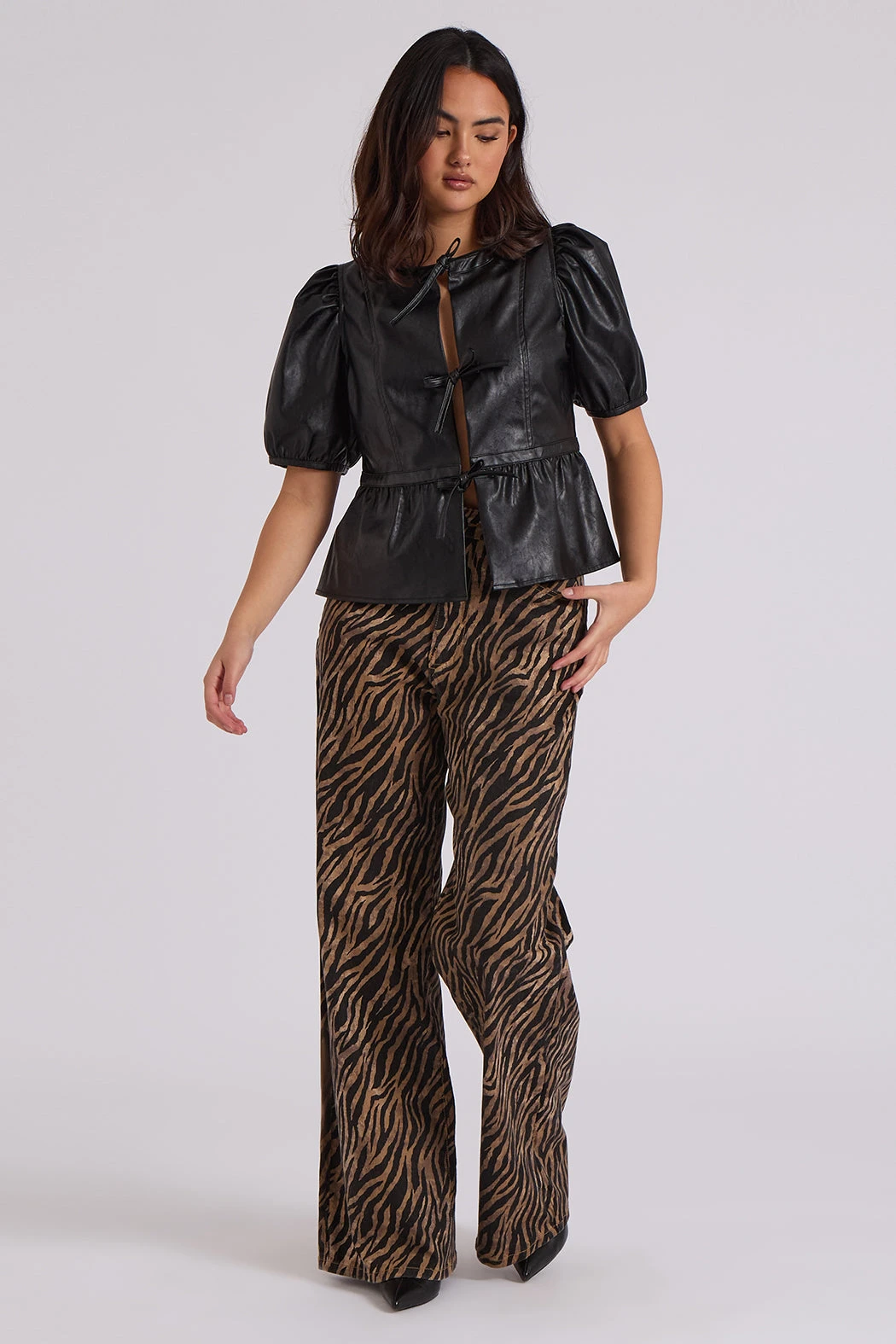 Zebra Wide Leg Jean /