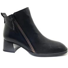 Zip Heeled Ankle Boot - 222345 5 Black Zip Heeled Ankle Boot - 222345 5 Black