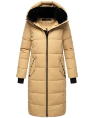 Zuraraa XVI Women's Winter Coat Warm Quilted Coat Long Waterproof with Removable Faux Fur Collar XS-