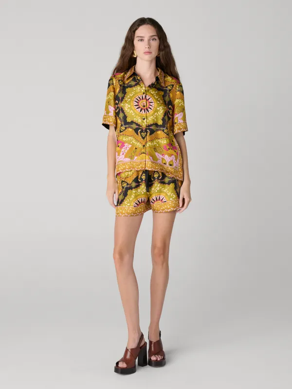 Alexa Shirt - Realto Medallion Ecru