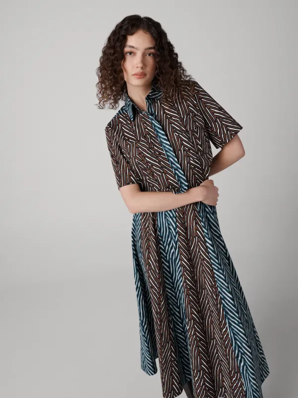 Amy Top - Tiny Piazza Tiger Petrol