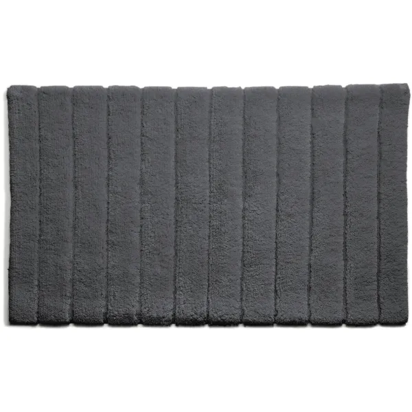 Bamboo Stripe Graphite Bathmat - 60x100cm