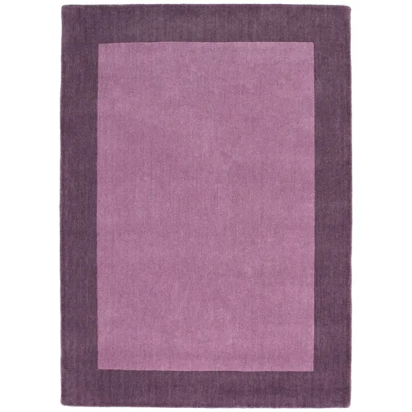 Borders Wool Rug Mauve - 120x170cm