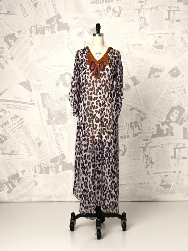 Caftan Cloudwalk Sample - DVF Vintage - Leopard323