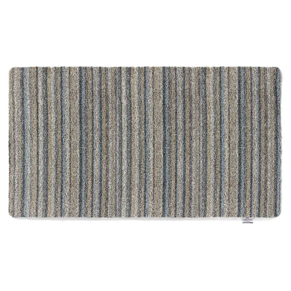 Candy Ribbon Grey Stripe Washable Runner - 80x150cm