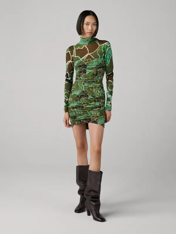 Clarabella Dress - Tiny Camo Cloud Cavalo