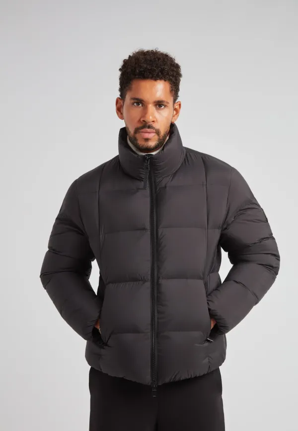Cloud Lightweight Puffer Racer Jacket Black