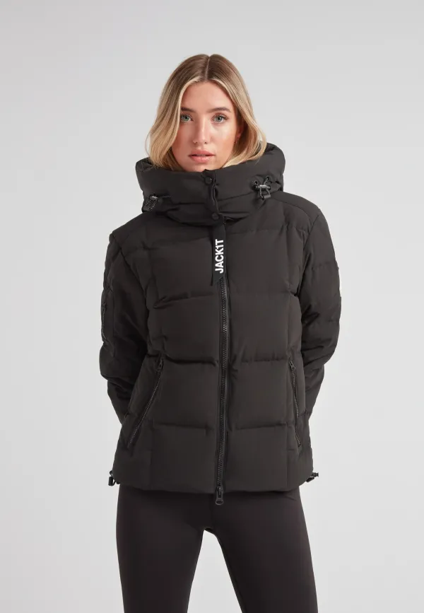 EZ Boxed Racer Down Puffer Jacket Matt Black