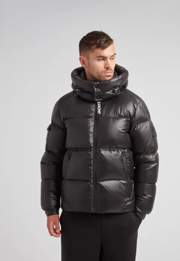 EZ Water Puffer Racer Jacket Lux Black - Black Lux