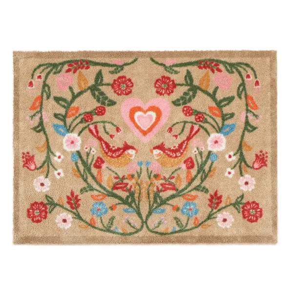 Garden Lovebirds Washable Doormat - 65x85cm