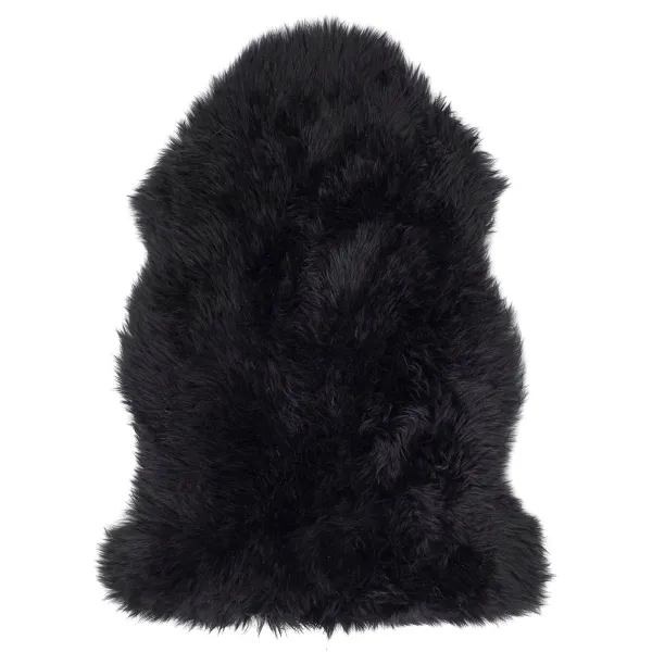 Genuine Sheepskin Rug Black - Single - 60x95cm