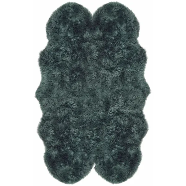 Genuine Sheepskin Rug Forest Green - Quad - 105x160cm