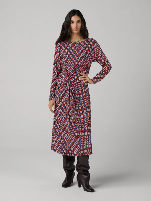 Hanna Dress - Tiny Tweed Purple Glow