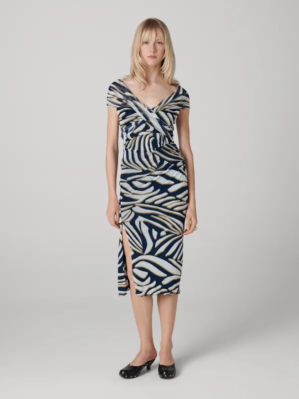 Lovinia Dress - Savanna Shadow Navy