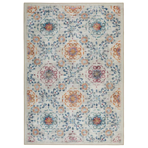 Modern Damask Eco-Washable Rug - 120x185cm