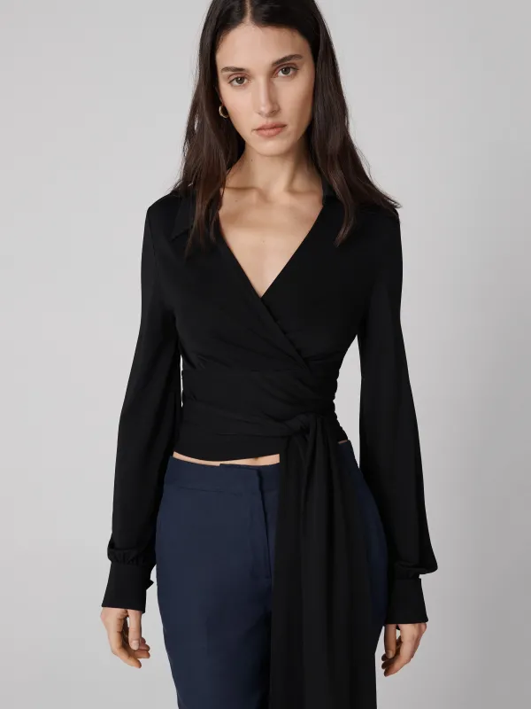 Perfect Wrap Top - Black