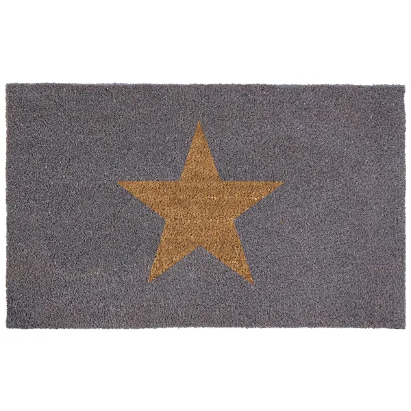 Printed Coir Inverse Star Doormat - 45x75cm