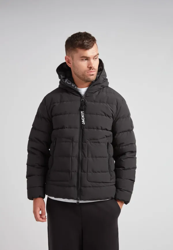 R4D Tramline Puffer Racer Jacket Matt Black