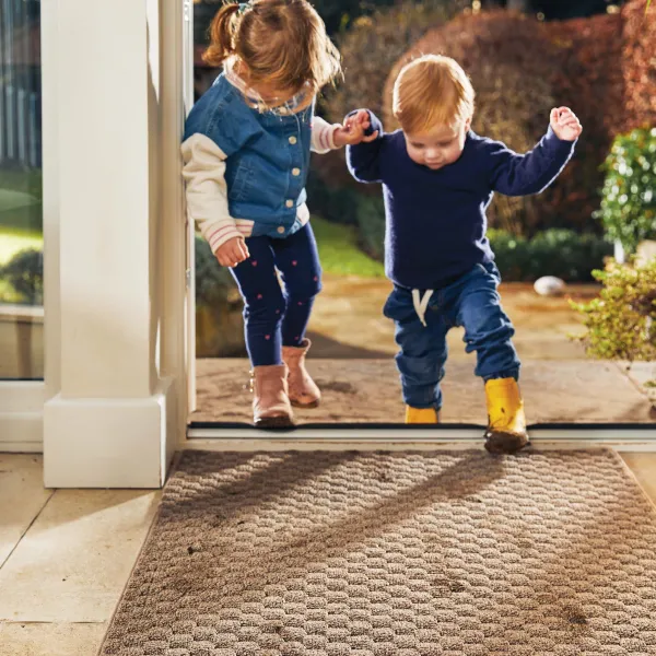 Sculptured Washable Honeycomb Rug Mink - 80x120cm