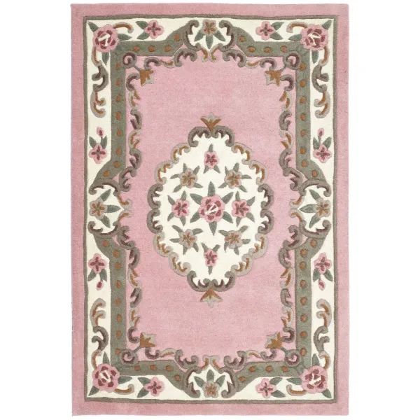 Shensi Aubusson Rug in Pink - 120x180cm
