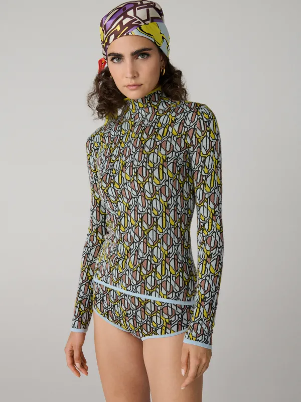 Simon Merino Wool Hot Short - Infinity Geo Mini Water