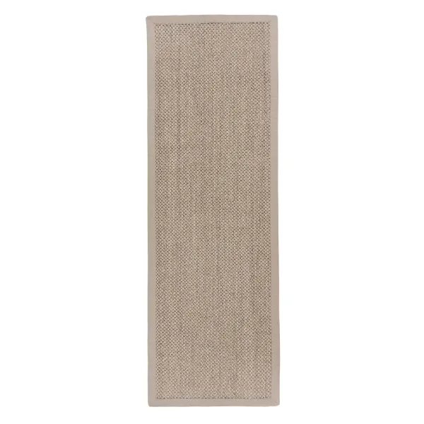 Sisal Light Beige with Sand Border Rug Runner - 67x200cm