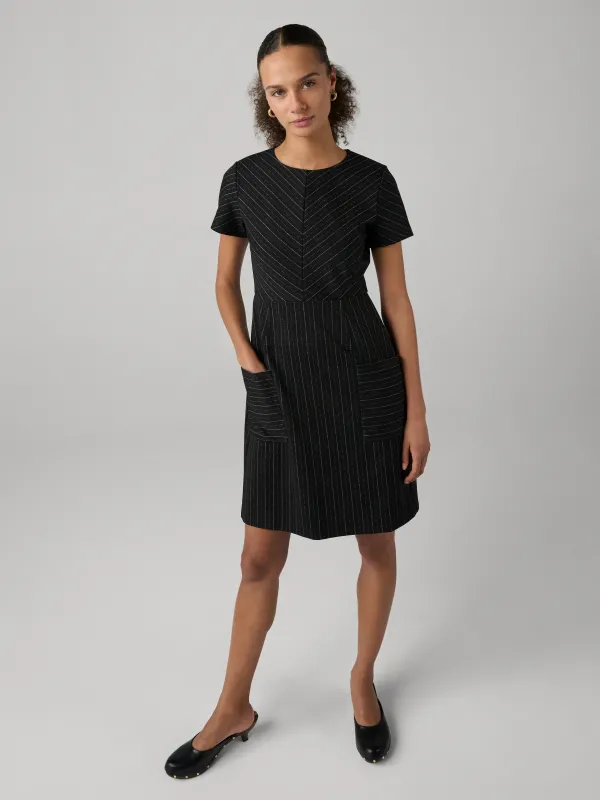 Wilma Dress - Black Dot Line