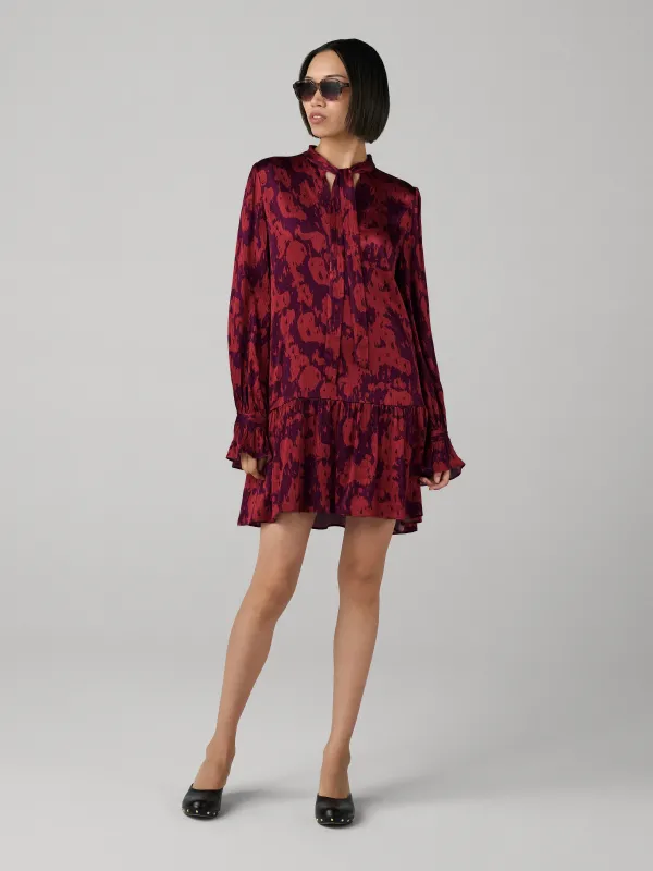 Yvonne Dress - Tree Bark Mini Light Garnet