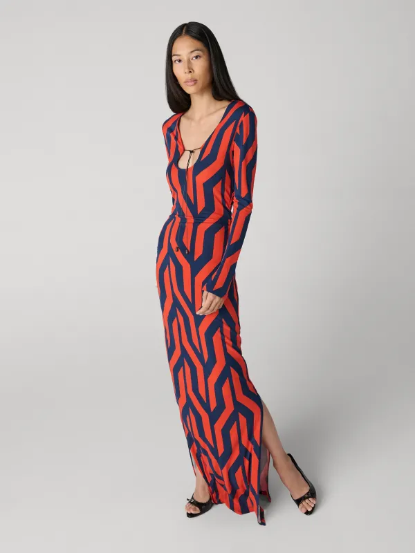 Zaria Dress - Giant Why Not Red Clay