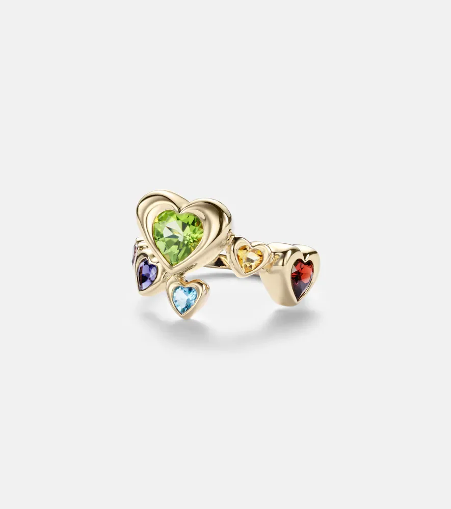 14kt gold ring with sapphires