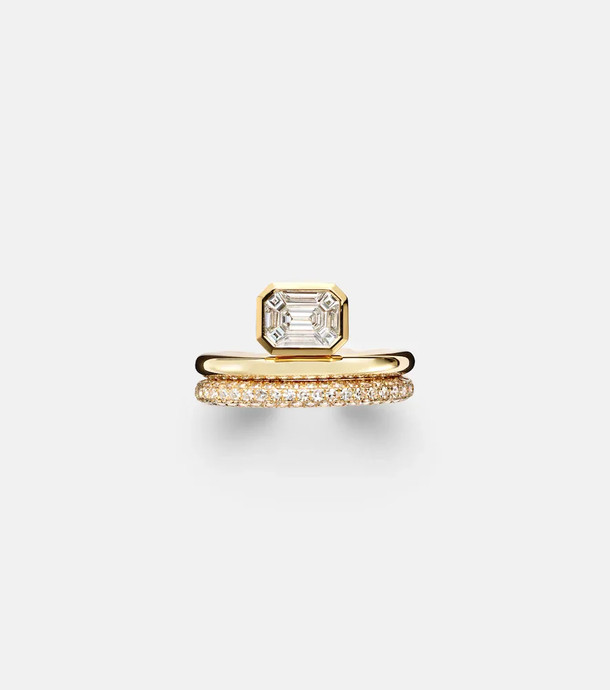 18kt gold ear cuff with diamonds