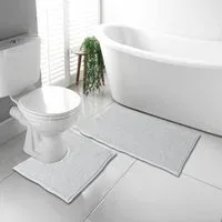 1000 GSM Chenille Microfibre Bath Mat Pedestal Set