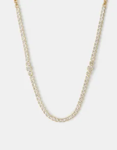 14ct Gold-plated Cubic Zirconia Tennis Necklace 14ct Gold-plated Cubic Zirconia Tennis Necklace