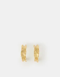 14ct Gold-plated Feather Hoop Earrings 14ct Gold-plated Feather Hoop Earrings