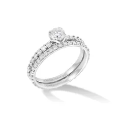 14k Lily Narrative Ring Stack