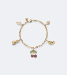 14kt gold charm bracelet with gemstones 14kt gold charm bracelet with gemstones