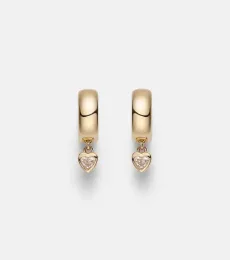 14kt gold hoop earrings with diamonds