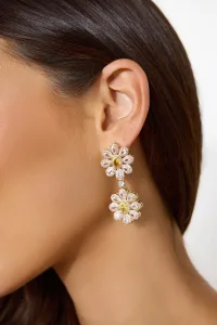 18k Gold Plated Daisy Loves Diamonds Earrings Gold 18k Gold Plated Daisy Loves Diamonds Earrings Gold