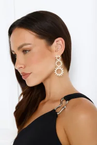 18k Gold Plated Day Break Sun Earrings Gold 18k Gold Plated Day Break Sun Earrings Gold