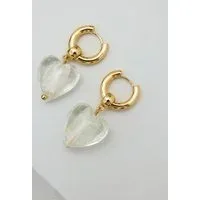 18k Gold Plated Glass Castle Earrings Glass 18k Gold Plated Glass Castle Earrings Glass