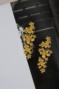 18k Gold Plated Lilly Valley Earrings Gold 18k Gold Plated Lilly Valley Earrings Gold