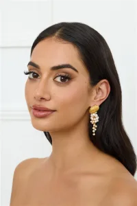 18k Gold Plated Seashell Cove Earrings Gold 18k Gold Plated Seashell Cove Earrings Gold