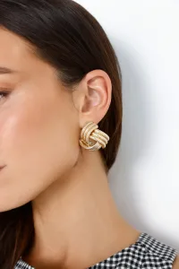 18k Gold Plated Twisted Perfection Earrings Gold 18k Gold Plated Twisted Perfection Earrings Gold