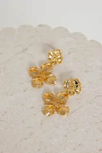 18k Gold Plated Unique Flower Earrings Gold 18k Gold Plated Unique Flower Earrings Gold