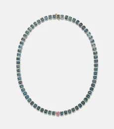 18kt gold (7501000) necklace with sapphire and topaz 18kt gold (7501000) necklace with sapphire and topaz