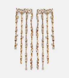18kt gold fringe earrings with diamonds 18kt gold fringe earrings with diamonds