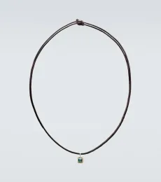 18kt gold pendant necklace with tourmaline 18kt gold pendant necklace with tourmaline