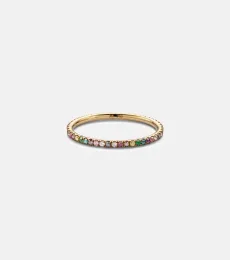 18kt gold ring with gemstones 18kt gold ring with gemstones