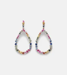 18kt rose gold drop earrings with sapphires 18kt rose gold drop earrings with sapphires