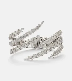 18kt white gold cuff bracelet with diamonds 18kt white gold cuff bracelet with diamonds
